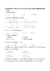重庆市广益中学校2024-2025学年八年级下学期入学测试数学试卷(含答案)