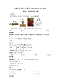河南省驻马店市汝南县2024-2025学年七年级上学期1月期末数学试卷（解析版）