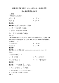 河南省驻马店上蔡县2024-2025学年七年级上学期期末素质测试数学试卷（解析版）