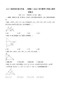 初中数学人教版（2024）八年级上册（2024）第十三章 三角形13.3 三角形的内角与外角13.3.1 三角形的内角精品练习