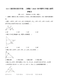 初中数学人教版（2024）八年级上册（2024）第十三章 三角形13.3 三角形的内角与外角13.3.1 三角形的内角精品练习