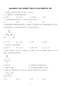 2024-2025年广东省广州市海珠区第五中学八年级上学期数学期中考试卷（含答案）