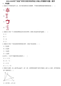 2024-2025年广东省广州市天河区华实学校八年级上学期数学期中考试卷（含答案）