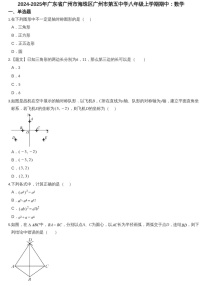 2024-2025年广州市海珠区第五中学八年级上学期数学期中考试卷（含答案）