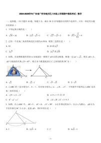 2024-2025年广州市南沙区八年级上学期数学期中考试卷（含答案）