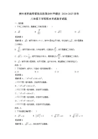 贵州省黔南布依族苗族自治州平塘县2024-2025学年八年级下学期期末考试数学试题（解析版）