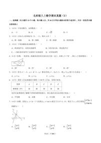 北师版八上数学期末真题（3）