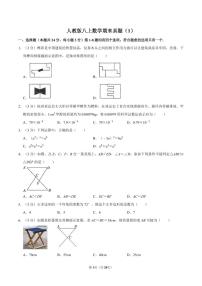 人教版八上数学期末真题（1）