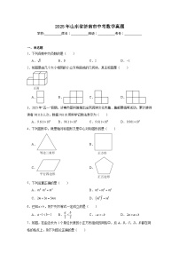 2025年山东省济南市中考数学真题（无答案）