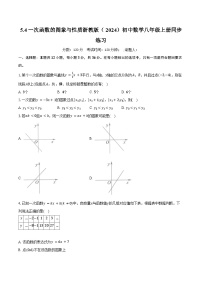 数学八年级上册（2024）5.4 一次函数的图象与性质精品练习