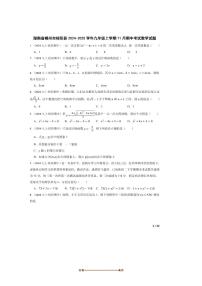 2024～2025学年湖南省郴州市桂阳县九年级上期中数学试卷