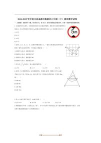 2024～2025学年四川省成都市郫都区八年级下期末数学试卷(含答案)