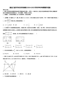黑龙江省齐齐哈尔市拜泉县2024-2025学年中考冲刺卷数学试题含解析