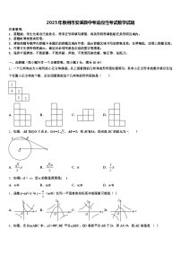 2025年泉州市安溪县中考适应性考试数学试题含解析