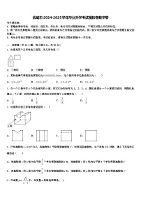 武威市2024-2025学年毕业升学考试模拟卷数学卷含解析