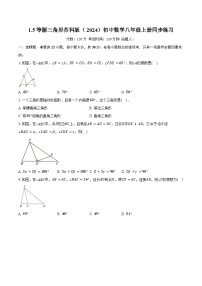 苏科版（2024）八年级上册（2024）1.5 等腰三角形优秀课后练习题