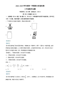 湖北省武汉市江汉区2024-2025学年八年级上学期期末数学试卷 （解析版）-A4
