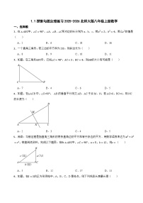 初中数学北师大版（2024）八年级上册（2024）1 探索勾股定理课时训练