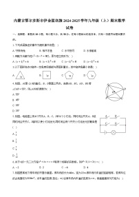 内蒙古鄂尔多斯市伊金霍洛旗2024-2025学年九年级（上）期末数学试卷【含答案】