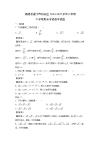 福建省厦门市同安区2024-2025学年八年级下学期期末考试数学试卷（解析版）