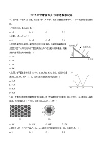 2025年甘肃省兰州市中考数学试卷（含详细答案解析）