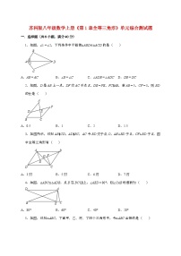 苏科版（2024）八年级上册（2024）1.2 全等三角形课后复习题