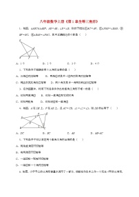 【苏科版】2024_2025学年八年级数学上册期末提升训练第一章【全等三角形】