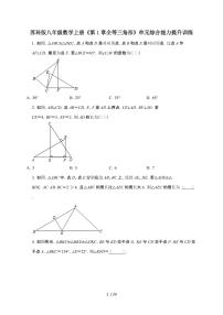 苏科版（2024）八年级上册（2024）1.2 全等三角形习题
