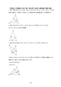 初中苏科版（2024）1.2 全等三角形练习