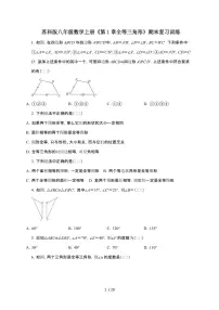 2024~2025学年（苏科版）八年级数学上学期第1章（全等三角形）期末复习训练