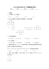 2024年四川省内江市中考模拟数学试卷（附答案解析）