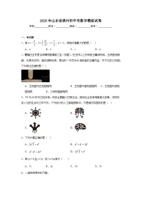 2025年山东省滨州市中考数学模拟试卷（附答案解析）