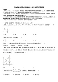 乌鲁木齐市乌鲁木齐县2025年中考数学仿真试卷含解析