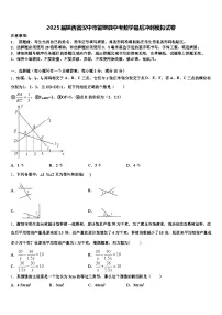2025届陕西省汉中市留坝县中考数学最后冲刺模拟试卷含解析