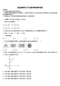 湖北省黄冈市2025届中考联考数学试题含解析