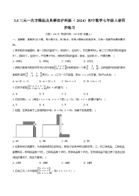 初中数学沪科版（2024）七年级上册（2024）三元一次方程组及其解法优秀随堂练习题