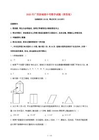 2025年广西防城港【中考数学】试卷（原卷+答案）