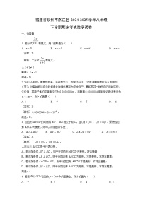 福建省泉州市洛江区2024-2025学年八年级下学期期末考试数学试卷（解析版）