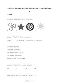2024_2025学年河南省商丘市民权县九年级上册11月（期中）考试数学试题【附答案】