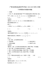 广西壮族自治区崇左市宁明县2024-2025学年八年级下学期期末考试数学试卷（解析版）