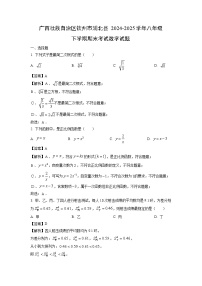 广西壮族自治区钦州市浦北县2024-2025学年八年级下学期期末考试数学试卷（解析版）