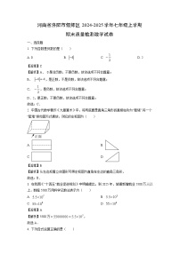 河南省洛阳市偃师区2024-2025学年七年级上学期期末质量检测数学试题（解析版）