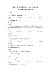 福建省泉州市石狮市2024-2025学年八年级下学期期末考试 数学试题（解析版）
