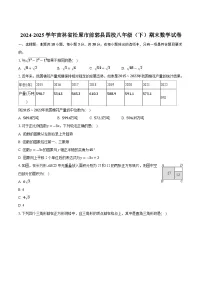 吉林省松原市前郭县四校2024-2025学年八年级下学期期末数学试卷(含解析)