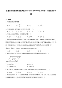 福建省龙岩市新罗区2024-2025学年八年级下学期6月期末考试数学试卷(含解析)