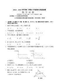 福建省南平市2024-2025学年八年级下学期期末考试数学试卷(含答案)