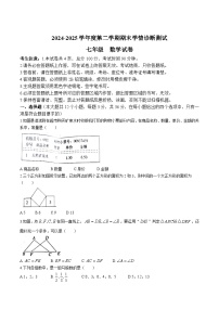 河北省张家口市桥西区2024-2025学年七年级下学期期末考试数学试卷(含答案)