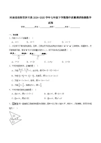 河南省洛阳市伊川县2024-2025学年七年级下学期期中考试数学试卷(含解析)