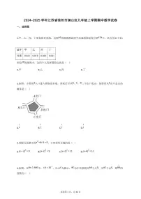 2024~2025学年江苏省徐州市铜山区九年级上册期中数学试卷（含答案）