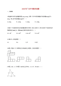 2025年广东中考数学试题【附答案】